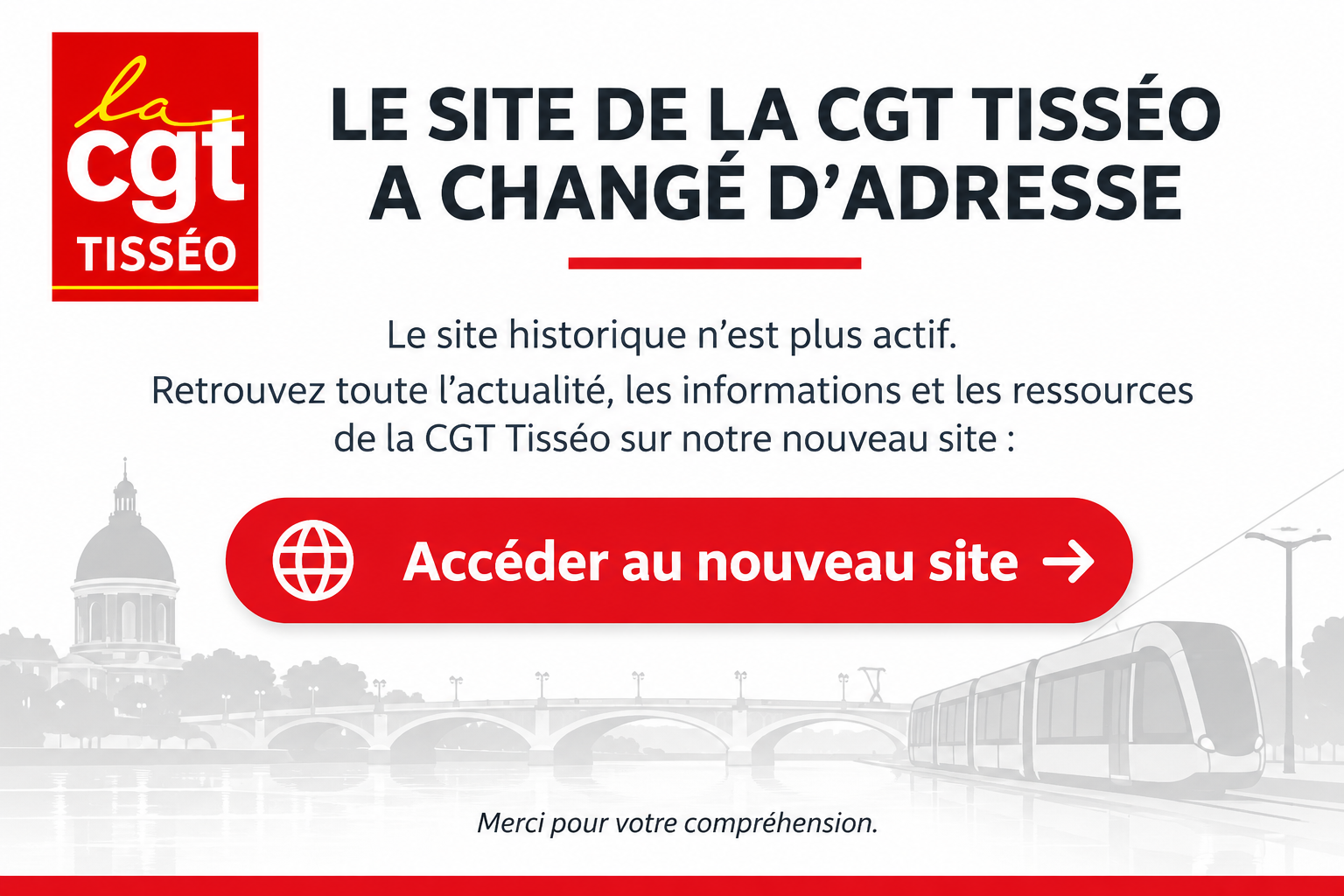 Accéder au nouveau site CGT Tisséo